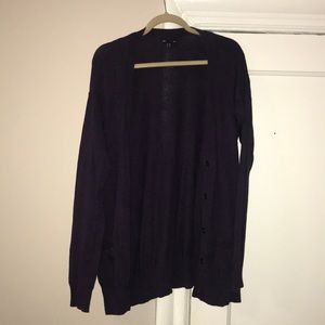 Purple cardigan